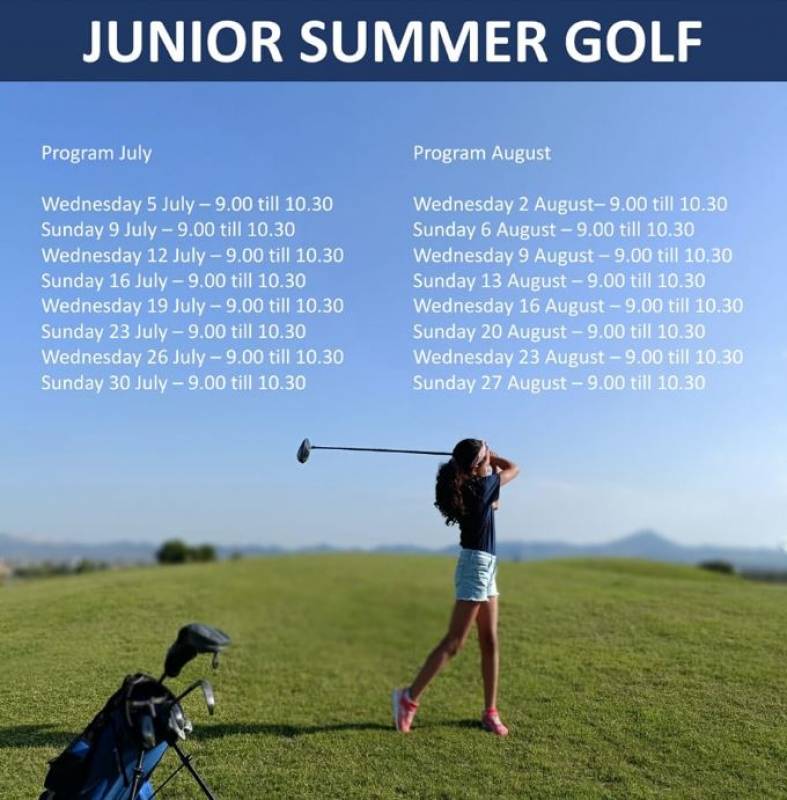 Kids summer golf camp on Condado de Alhama this July and August
