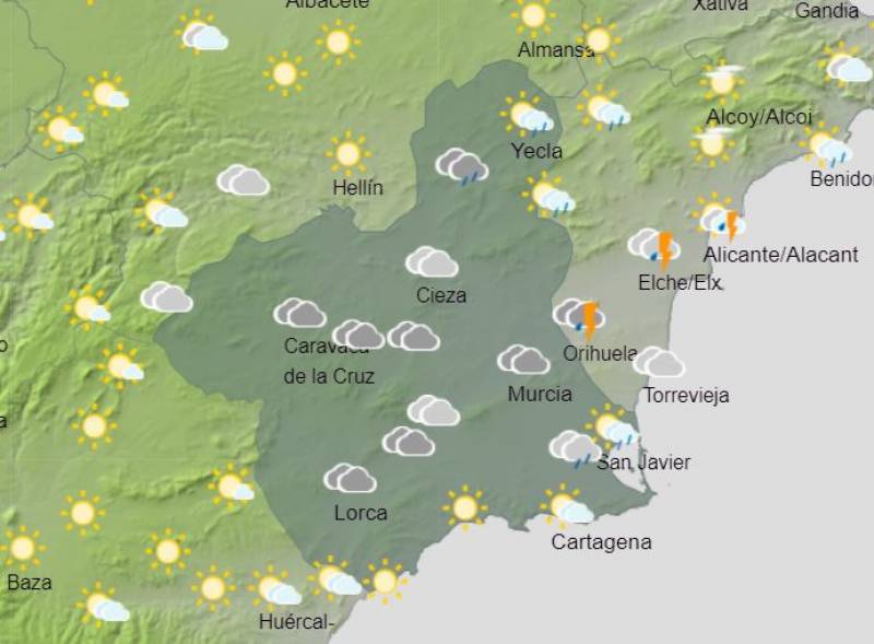 Murcia weekly weather forecast July 1-7: A rainy start followed by near-40-degree heat