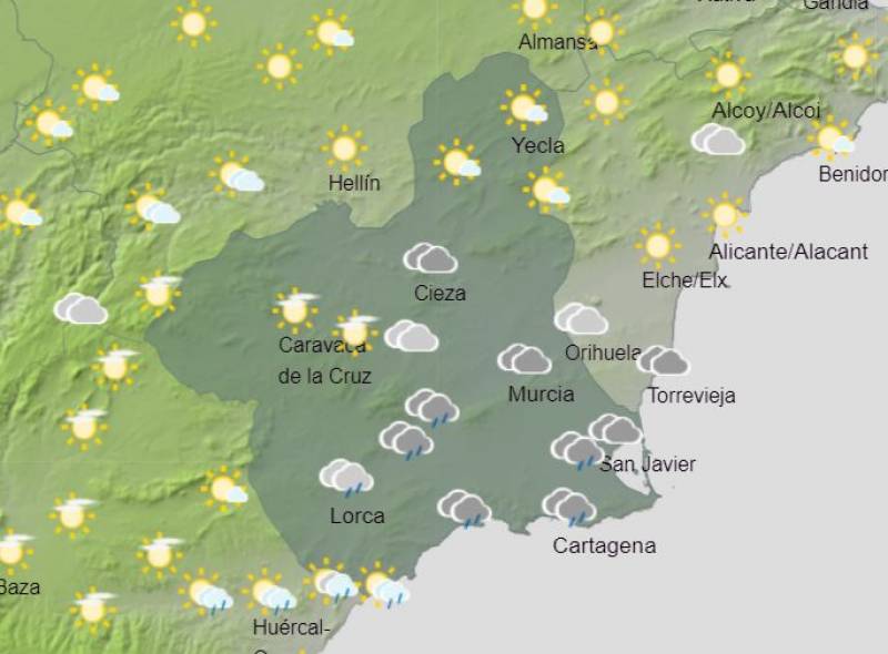 Murcia weekend weather forecast October 3-6