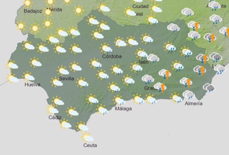 Wet weather and a cold snap: Andalusia weekly weather forecast October 21-27