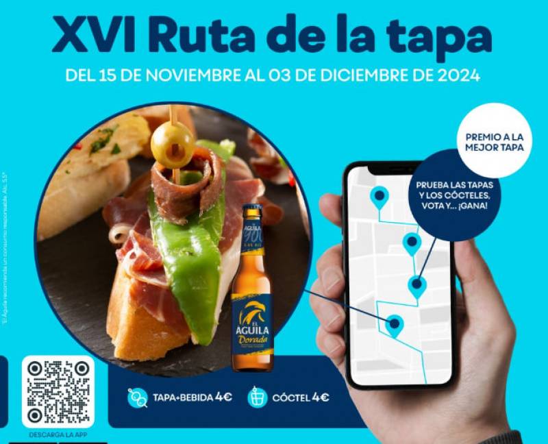 November 15 to December 3 Tapas Route in San Javier