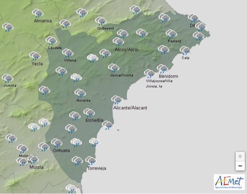 Dark, damp and dreary: Alicante weather forecast March 3-6