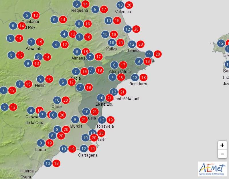 Warmer but still wet: Alicante weather forecast March 10-13