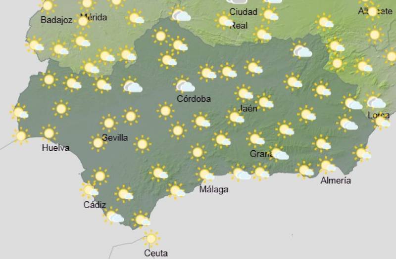 Andalucía weekly weather forecast: March 24-27
