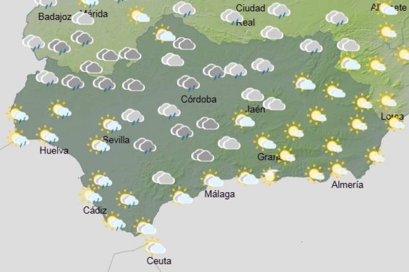 Andalucía weekend weather forecast April 3-6: Mixed skies and rain on the way