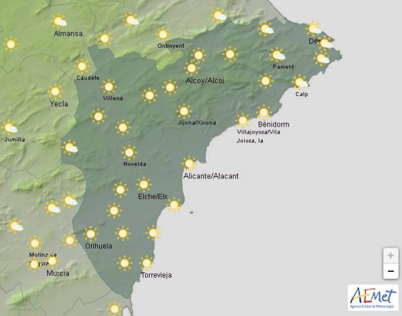 Sun before the rain: Alicante weather forecast April 17-20