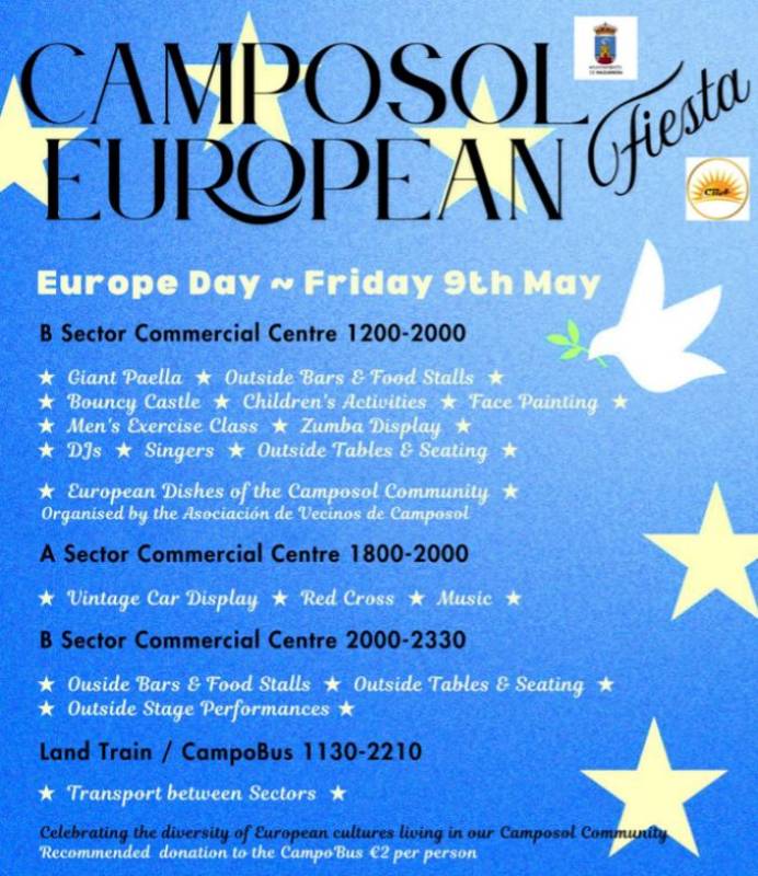 May 9 Massive Camposol street party to celebrate Europe Day