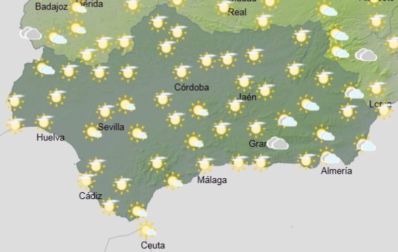 Andalucía weekly weather forecast May 12-15: Warm days with rain and storms in the east