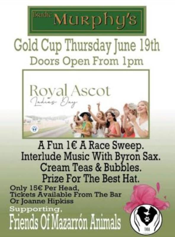 June 19 Royal Ascot Ladies' Day at Bridie Murphy's, Camposol