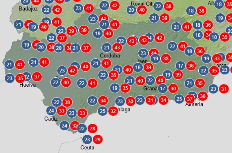 Andalucía weekend weather forecast July 31-August 3: Mostly sunny with a chance of afternoon storms