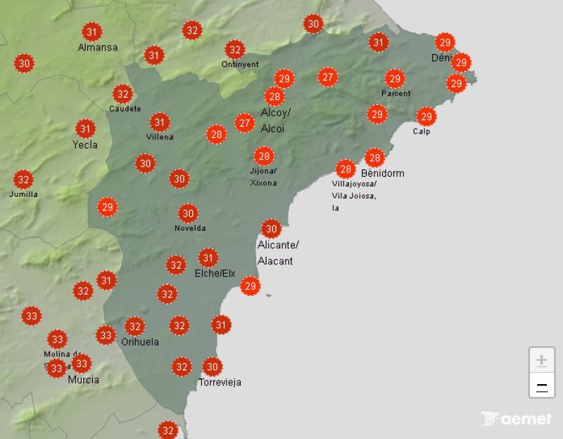 Humid days and tropical nights: Alicante weekend weather forecast August 21-24