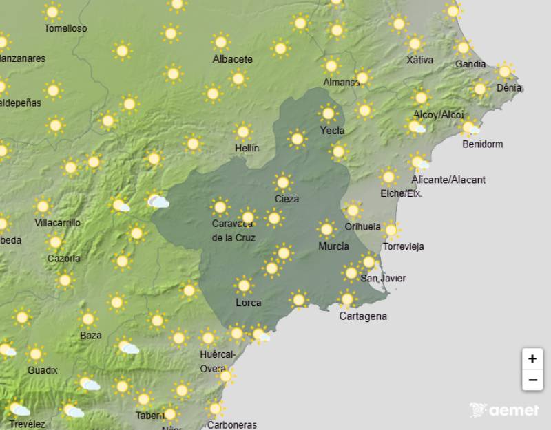 Temperatures climbing: Murcia weather forecast September 15-18