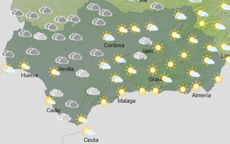 Andalucía weekend weather forecast October 30 - November 2: Cloud, rain and autumn breezes