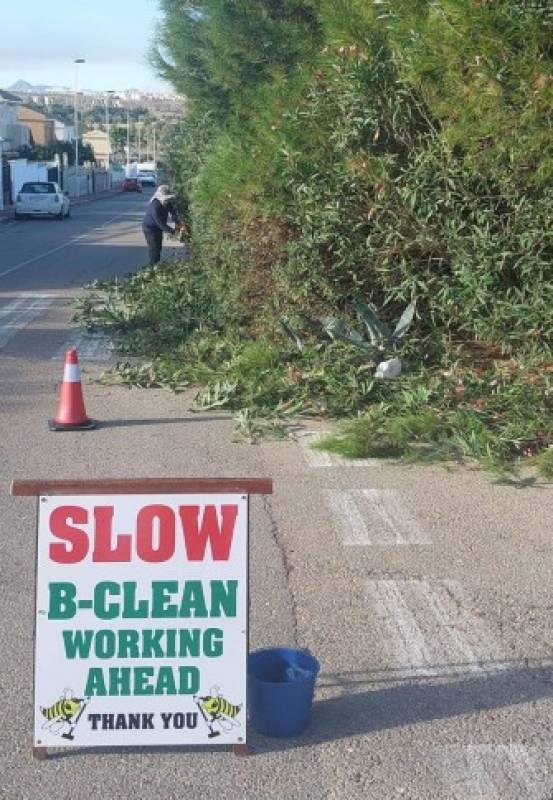 B Clean gardening volunteers trimming hedges and planning ahead for 2026