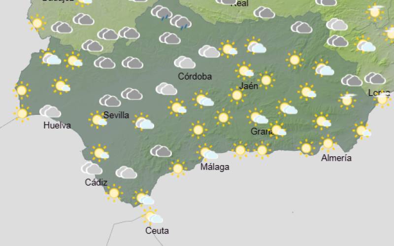 Andalucía weekly weather forecast December 22-28: Cool, cloudy skies with the odd shower and frosty nights