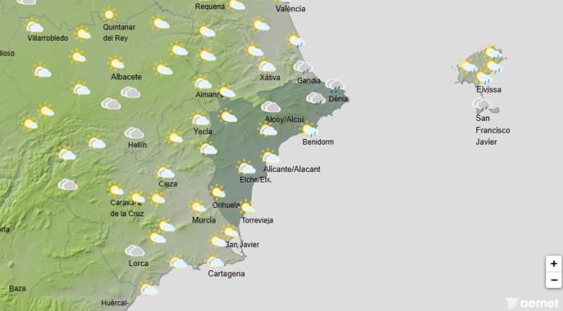Christmas week brings cooler days and some rain: Alicante weather forecast December 22-28