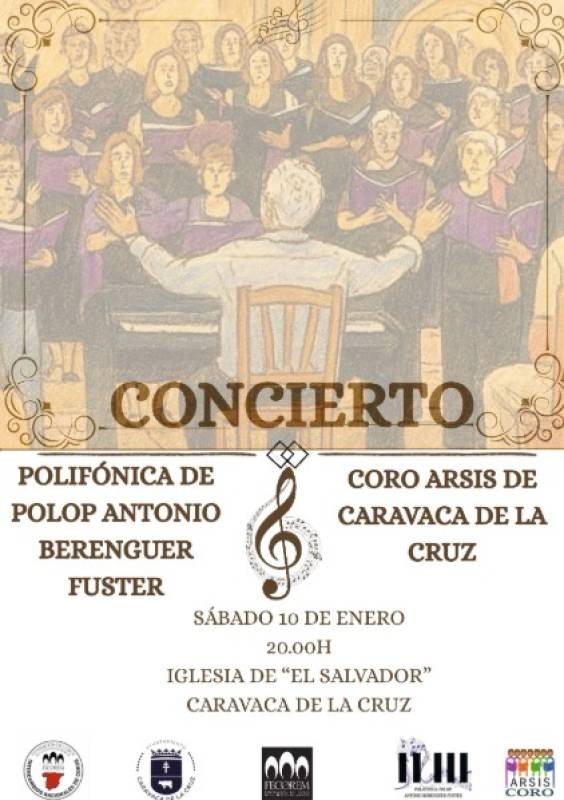 January 10 Choral concert in the El Salvador church of Caravaca de la Cruz