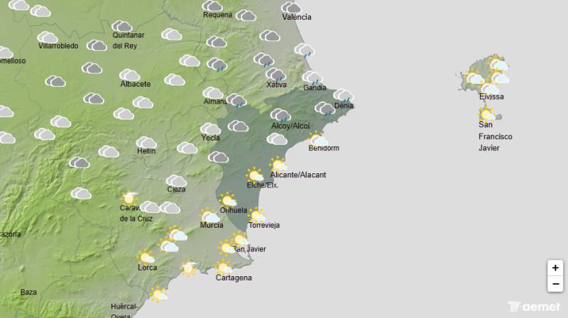 Sunny start before cloud and showers return: Alicante weekend forecast for February 26-March 1