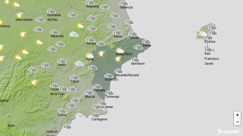 Muddy rain, wind alerts and thunderstorms on the way: Alicante weather forecast March 2-5