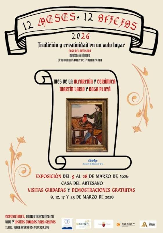 March 6, 12, 17 and 25 Free pottery and ceramics demonstrations in Lorca