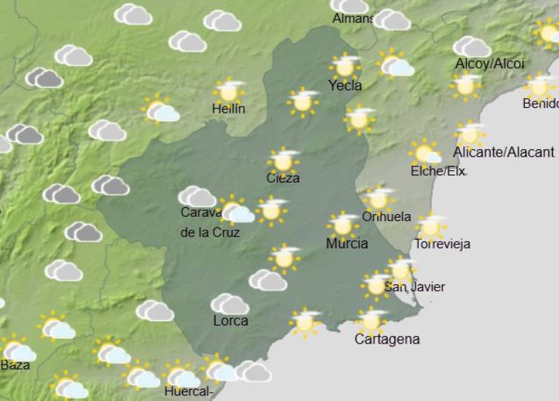Murcia weekly weather forecast March 16-19: Sunny and dry
