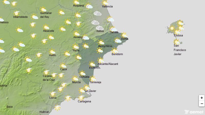 A warm and sunny week ahead in Alicante: Weekly weather forecast April 20-23