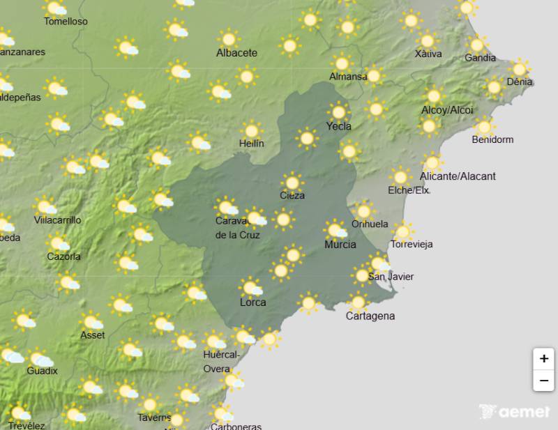 Scorching temperatures continue all week: Murcia weather forecast June 22-25