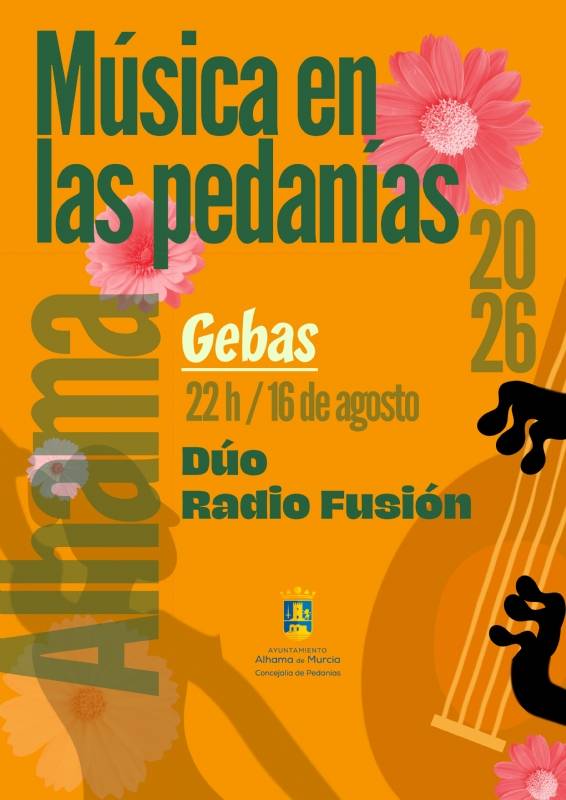 August 16 Free open-air concert in the Alhama de Murcia village of Gebas