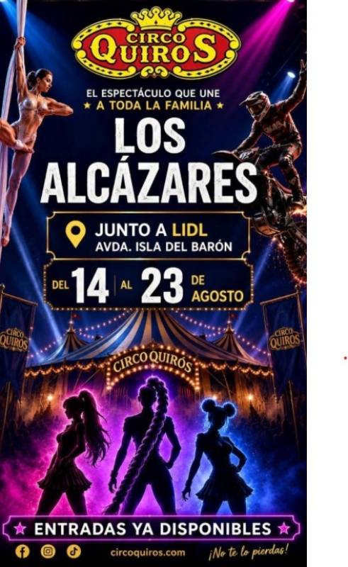 August 14 to 23 The circus comes to town in Los Alcázares!