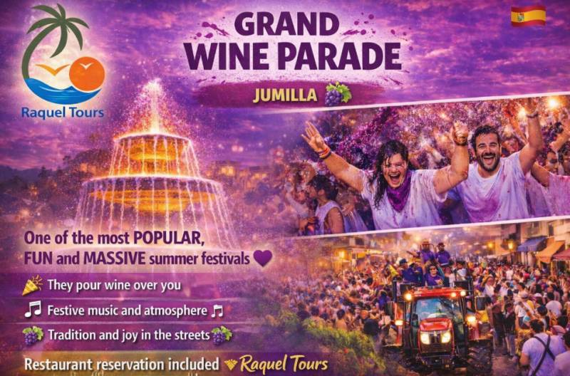 Celebrate the grape harvest at Jumilla's Grand Wine Parade with Raquel Tours this August