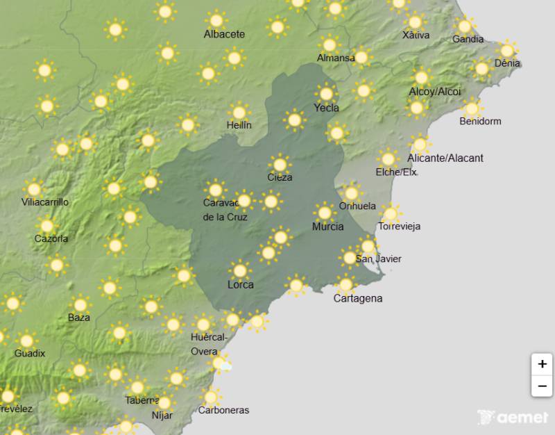 Dust, thunder and a 10-degree swing before the sun returns: Murcia weather forecast Aug 27-30