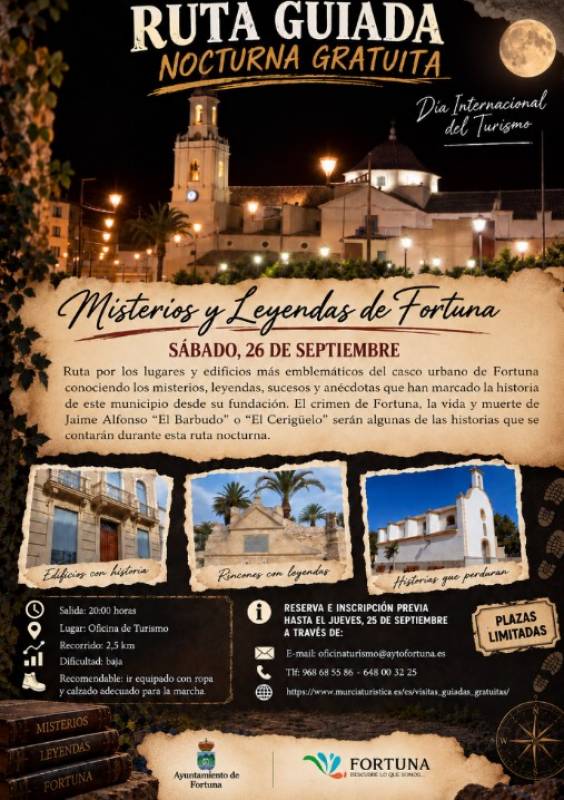 September 26 Free guided tour of myths and legends in Fortuna