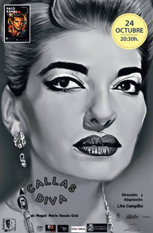 October 24 María Callas musical biography drama in Águilas