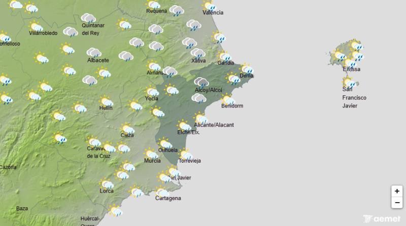 Alicante weather October 1-4: Heavy rain and storms expected as temperatures fall