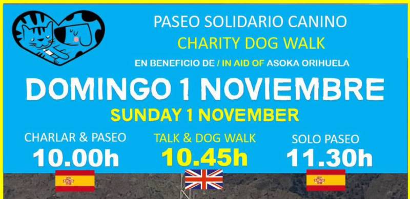November 1: ASOKA Orihuela charity dog walk with a session in English